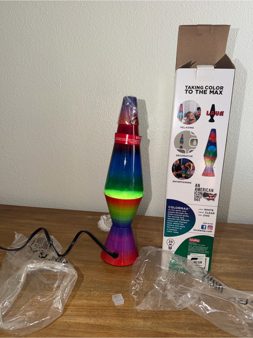 Lava Lamp ColorMax Rainbow Table Lamp by Lava